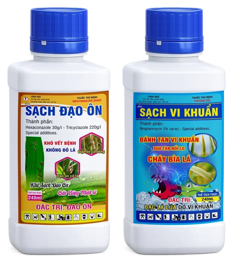 Cặp đôi Sạch Đạo Ôn – Sạch Vi Khuẩn Cặp đôi Sạch Đạo Ôn – Sạch Vi Khuẩn